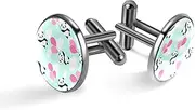 [Generic] Men's Cufflinks, Panda Holding Balloon on Clouds Cuff Links for Men, Classic Cufflinks Black for Suit Shirt Wedding Business Birthday Jewelry Gift