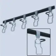 SafeRacks Steel Track Bike Storage System Wall Mounted Black (Includes 5-Hooks)