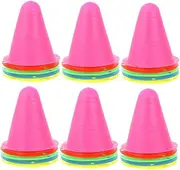 KITANDOVE 30Pcs Agility Training Marker Cones Bright Colored Hollowed Soccer Cones for Sports Training Roller Skating Obstacle Course and Play Activities