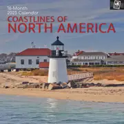 2025 Calendar Coastlines of North America 16-Month Square Wall Gifted Stationery GSC25288