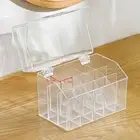 Transparent Multi-grid Lipstick Storage Case Dustproof Storage Box Household
