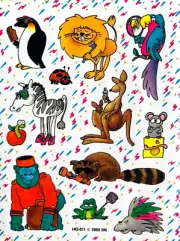 Vintage 1989 3M Post-it Quirky Animal and Insect Stickers New Sealed 4 Sheets