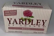 Yardley of London 4.25oz. Rose Bar Soap, Gentle, Moisturizing, New in Box !