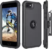 For iPhone SE 2nd/3rd Gen 2020 2022 Belt Clip Holster Shockproof Hard Case Cover