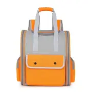 Orange Portable Pet Carrier Backpack - Spacious, Breathable, and Travel-Friendly