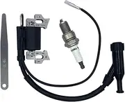 Replacement Lawn Trimmer Ignition Coil with Spark Plug for Briggs & Stratton 590603 Engines