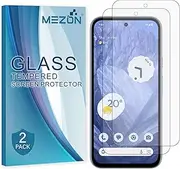 [MEZON] [2 Pack] Tempered Glass for Google Pixel 8a (6.1") - Crystal Clear Premium 9H HD Screen Protector – Case Friendly, Shock Absorption (Pixel 8a, 9H)