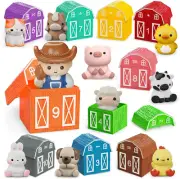 Learning Toy for Toddlers 1 2 3+ Years Old, 20 PCS Farm Animal Barn Toy & Finger