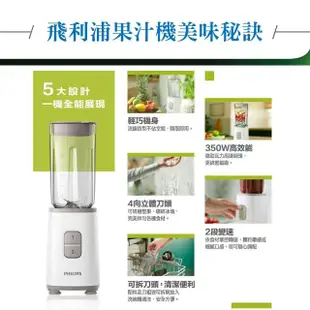 【Philips 飛利浦】迷你活氧果汁機(HR2601)