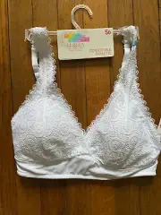 SO Convertible Bralette Bra Soft Lace,Removable Cups Sz L NWT