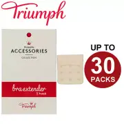 Triumph 3 Hook Bra Extender Extension Band Fastener Clip On Strap Beige