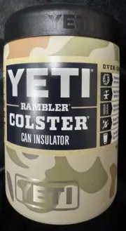 (4) Yeti Rare Camo 12 OZ Colster Can Cooler - Brand New 100% Authentic Lot