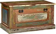 Shoe Storage Bench, Antique-Style, Entryway Bench for Living Room Bedroom, 85 x 40 x 45 cm, Solid Reclaimed Wood