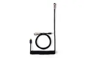 Keychron Custom Coiled Aviator Straight USB Type-C Cable Black