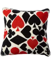 Jonathan Adler US Kit Dealer's Choice Full Deck Needlepoint Pillow