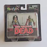 The Walking Dead Minimates Series 2 Michonne and One-Eyed Zombie 2" Action Fig