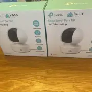 Two Tp-Link Kasa Smart Spot pan Tilt 24/7 Recording Home Cameras