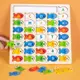 木製字母數字釣魚板垂釣遊戲 兒童形狀配對早教益智玩具木質