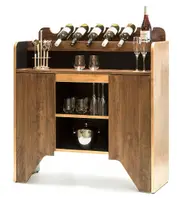 Milano Wooden Drinks Bar Wine Rack Cabinet with Bottle Holders