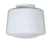 B&P Lamp 8" Opal Glass Schoolhouse Shade