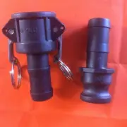 Camlock 1 inch BSP Set | Type C + E | Poly / Glass | hose fire pump