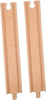 Wooden Train Track Expansion Pack 2pcs Connectable Tracks for Creative Play and Learning
