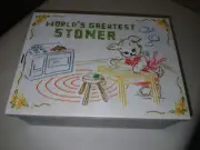 OSS NEW Retired Blue Q World's Greatest Stoner Large Metal Stash Storage Box