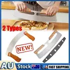 Kitchen Pizza Cutter Rocker Blade Slicer Herb Chopper Vegetable Baking Tool GY