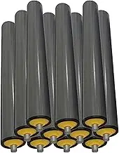11 Pieces Unpowered Conveyor Belt Rollers, 11.8 13.8 16 20 23.6 27.6 in Length Transportation Rollers for Reel Mower, 1" 1.5" 2" 2.4" Diam Durable PVC Coyote Rollers(Dia-1.5in/38MM,L-500MM/19.7in)