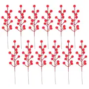 Artificial Red Berry Stems, 12 Pack Holly Berries Branches Berry Picks, Style 1