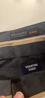 Dockers Mens 32x32 Black White Casual Dress Pants
