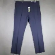 Sligo Mens Acadia Golf Pants Mens 38 Flat Front Stretch Chinos - Navy Blue