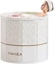 Portable Ice Bath Tub, Non-Inflatable Bathtub for Adults Foldable PVC SPA Japanese Soaking Bathing Tub & Standing Bath Tub - Fast Muscle Recovery, Home Outdoors Gyms (Coffee)