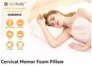 TOPPURE- Cervical, Ergonomic Pillow- Orthopedic Contour- Memory Foam- All Sides