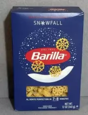 LOT OF 2 - Christmas Limited Edition Barilla Classic Snowfall Pasta 12 oz Box