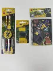 Lego The Batman Movie Erasers Pencils and Mini Journal Bundle