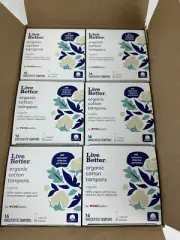 (6) Live Better Organic Cotton Tampons CVS Health Regular 16Ct (96 total)
