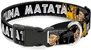 Buckle Down"Lion King Simba & Nala Hakuna Matata Martingale Dog Collar, 1.5" Wide-Fits 13-18" Neck-Small