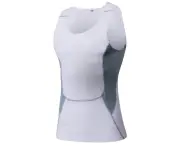 Adore Mens Compression Shirt Slimming Body Shaper Vest Workout Tank Tops Abs Abdomen Undershirts 1009-White