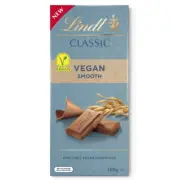 Lindt Classic Vegan Smooth Chocolate Block Dairy Free 100g