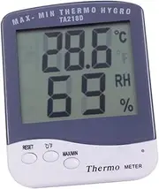 BESPORTBLE Portable Digital Temperature and Hygrometer LCD Display Indoor Moisture Gauge with Memory Easy to Use Temperature Measuring Tool Battery Not Included White
