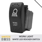 Work Light LASER ETCHED Rocker Switch - White LED 12v 24v Toggle On-Off