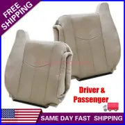 Front Lean Back Leather Seat Cover Light Tan For 2003-2006 GMC Yukon Chevy Tahoe (for: Chevrolet)