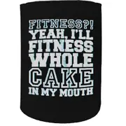 Alcohol Stubby Holder - Fitness Cake - Funny Novelty Birthday Gift Joke Beer Can Bottle Coolie