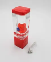 Red Volcano Lava Lamp with Bear