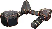 MelPet Outdoor Cat Enclosures 6 in 1 Play Tunnels - Portable Pop Up Mesh Tents for Puppy, Small Pet - Indoor and Outdoor Playpen, Small Animal Compound House Tent Tunnel Cube