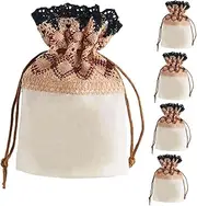 HEALEEP 5pcs Drawstring Pouches Jewelry Storage Bags for Home Travel Lightweight Drawstring Bag for Holiday Candy Storage Party Favor Wrapping