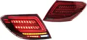 Tail Light Assembly For W204 C180 C200 C63 C250 C280 C300 2007-2014 For AMG Tail Light Turn Signal Reverse Lamp Pair Brake Running Taillights LED Rear Lights(Red)
