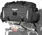 Rhinowalk Motorcycle Tail Bag - Expandable 50-70L Travel Luggage, Sport Saddle Bag, Waterproof Helmet Bag with Rain Cover, Backpack & Molle System-Black