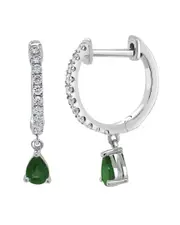 Sabrina Designs 14K 0.48 ct. tw. Diamond & Emerald Earrings